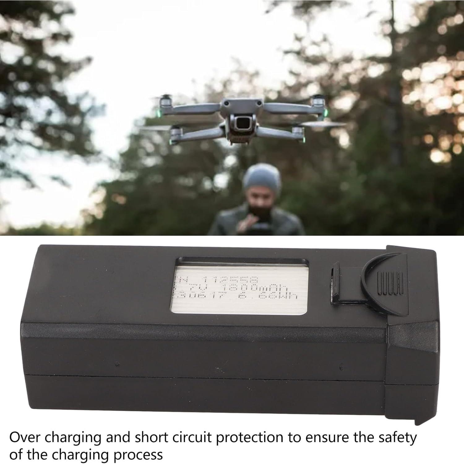 1800mAh Drone Battery with Safety, Stable and for F184 S91 V162 RC Drone, Long Battery Life, Easy to Carry