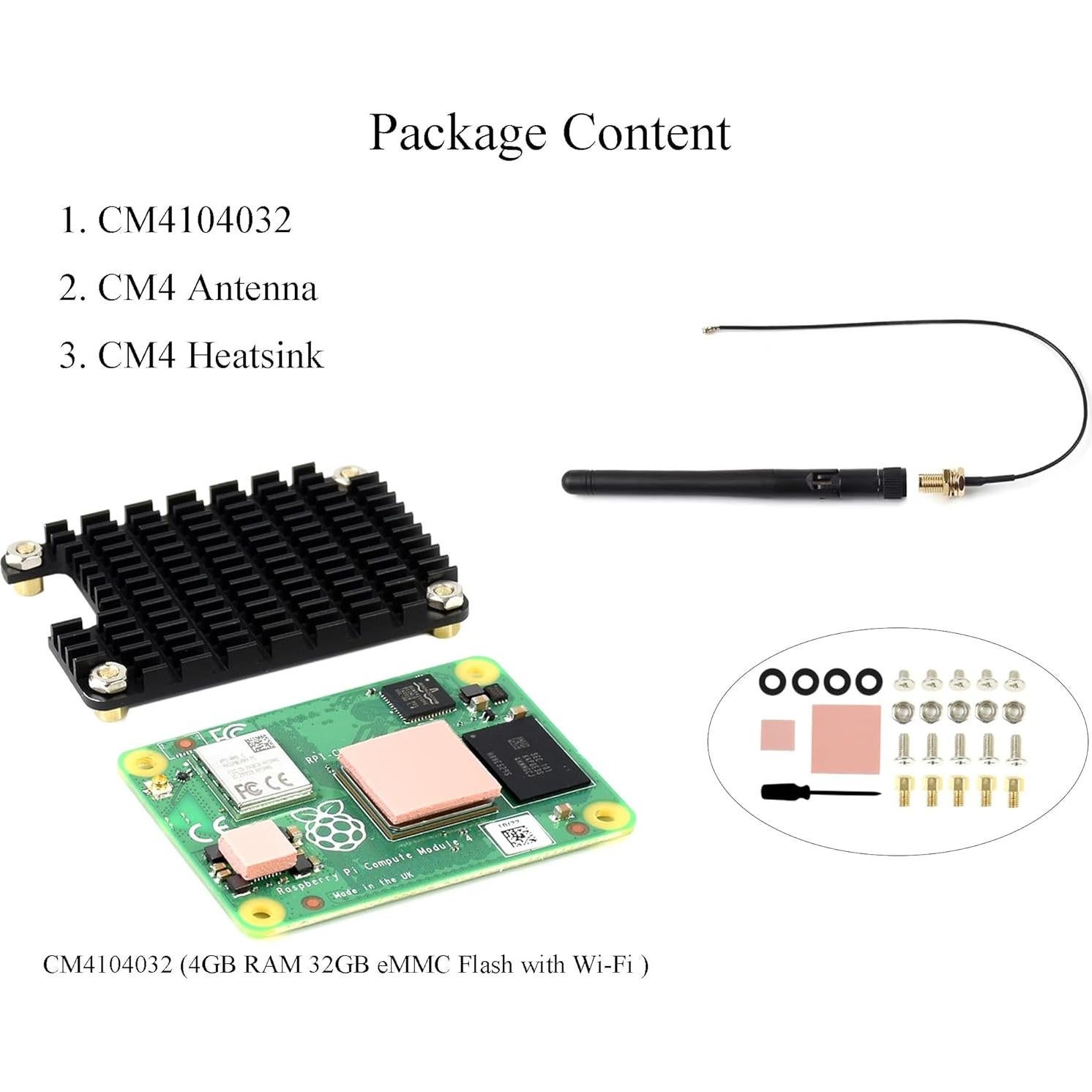 Kit Módulo Computo UeeKKoo Pi 4 4GB RAM 32GB eMMC Wi-Fi