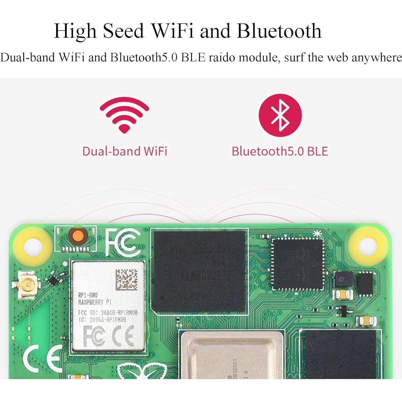 Kit Módulo Computo UeeKKoo Pi 4 4GB RAM 32GB eMMC Wi-Fi