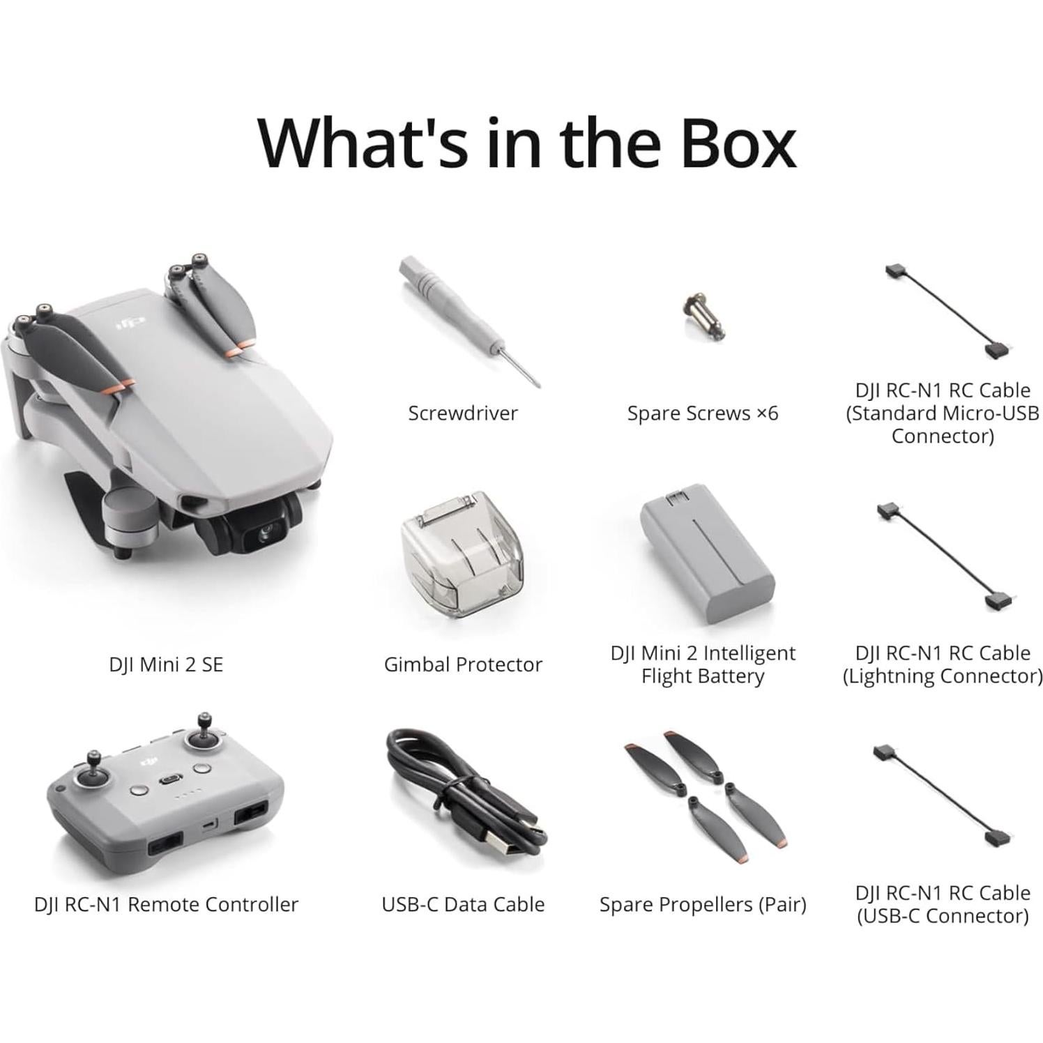 DJI Mini 2 SE, Lightweight Mini Drone with QHD Video, 10km Max Video Transmission, 31-Min Flight Time, Under 249 g, Auto Return to Home, 3-Axis Gimbal Drone with Camera for Beginners