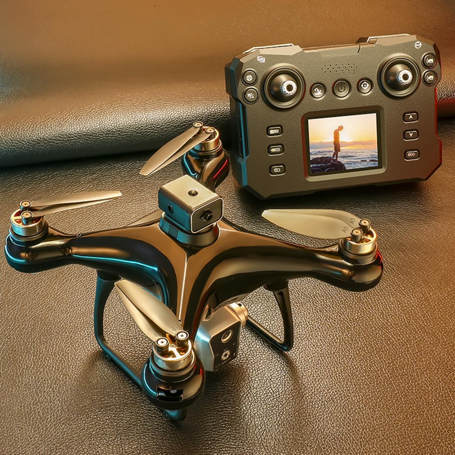 Drone EcuFlyAi KY102 con Pantalla y Doble Cámara para Principiantes