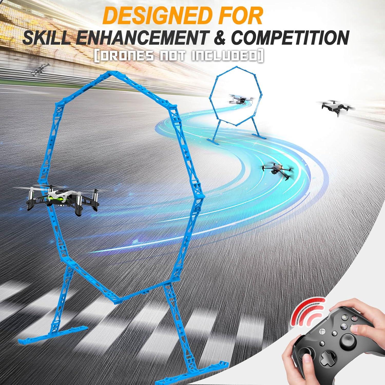 Dolanus 2-Pack Obstacle Hoops for FPV Racing Drones - Durable & Easy-Build - Ideal Drone Obstacle Course for Kids 6-12 & Adults, RC FPV Racing & Model Aircraft Games