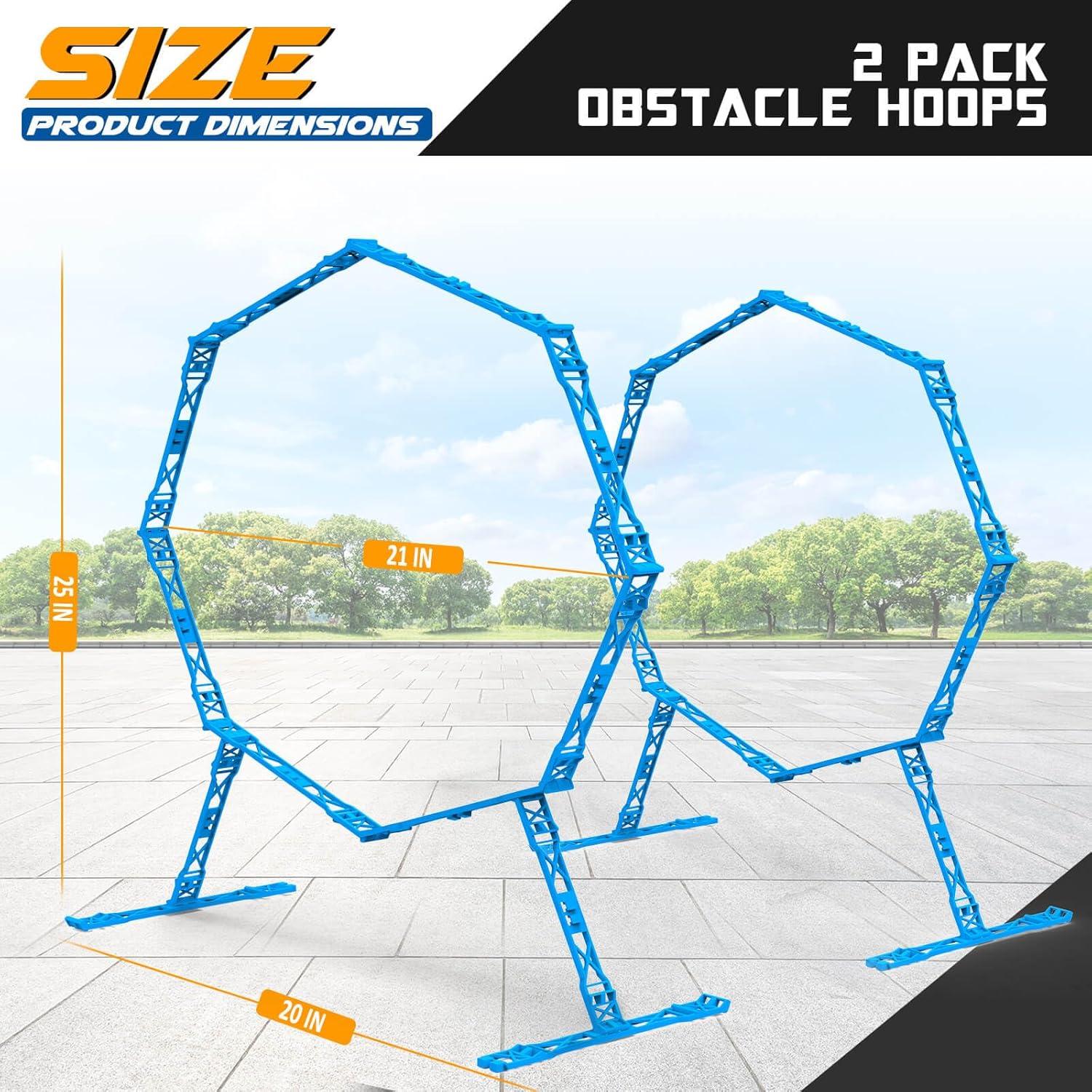 Dolanus 2-Pack Obstacle Hoops for FPV Racing Drones - Durable & Easy-Build - Ideal Drone Obstacle Course for Kids 6-12 & Adults, RC FPV Racing & Model Aircraft Games
