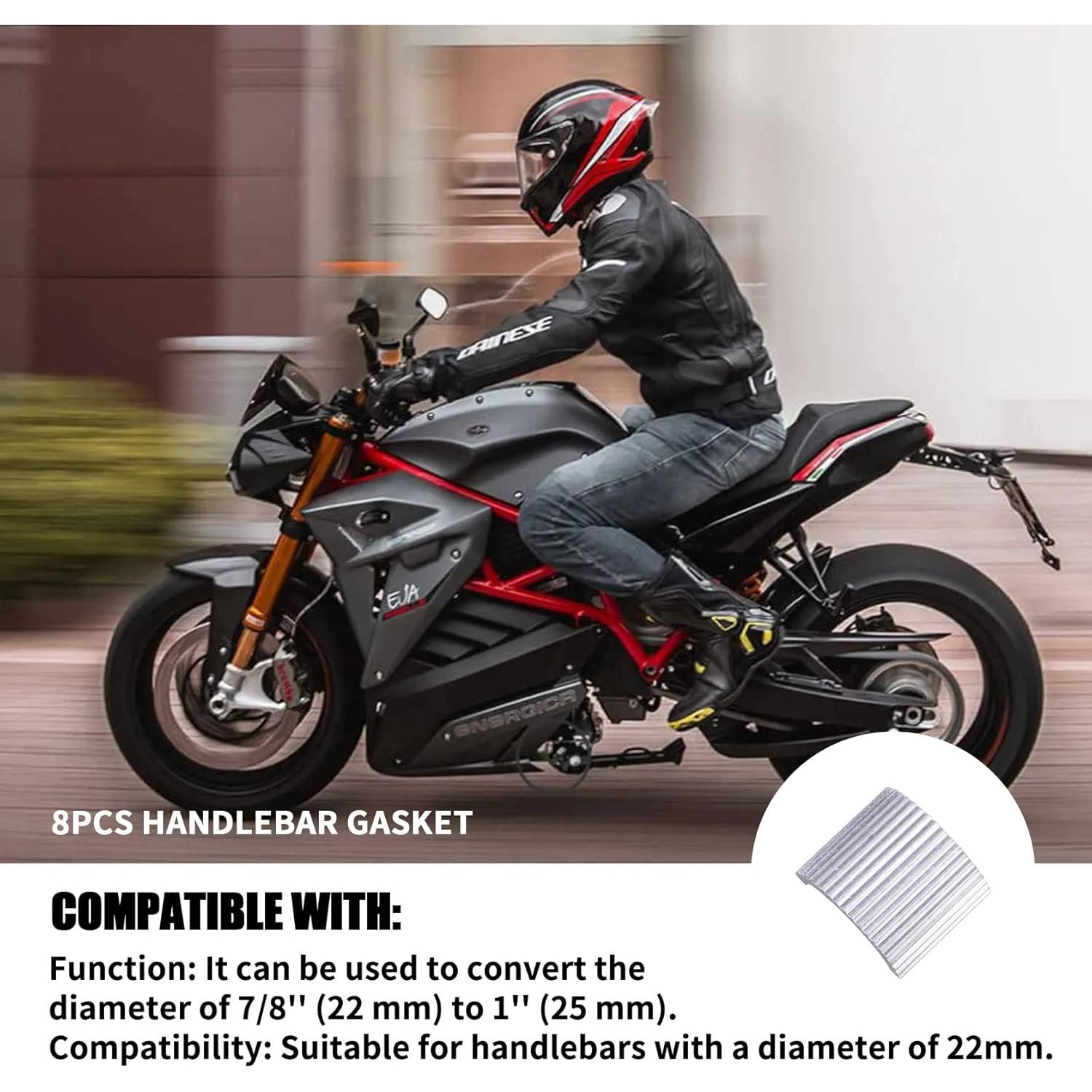 8 Piezas Shim de Manillar MWMNUN 22mm a 25mm Aluminio