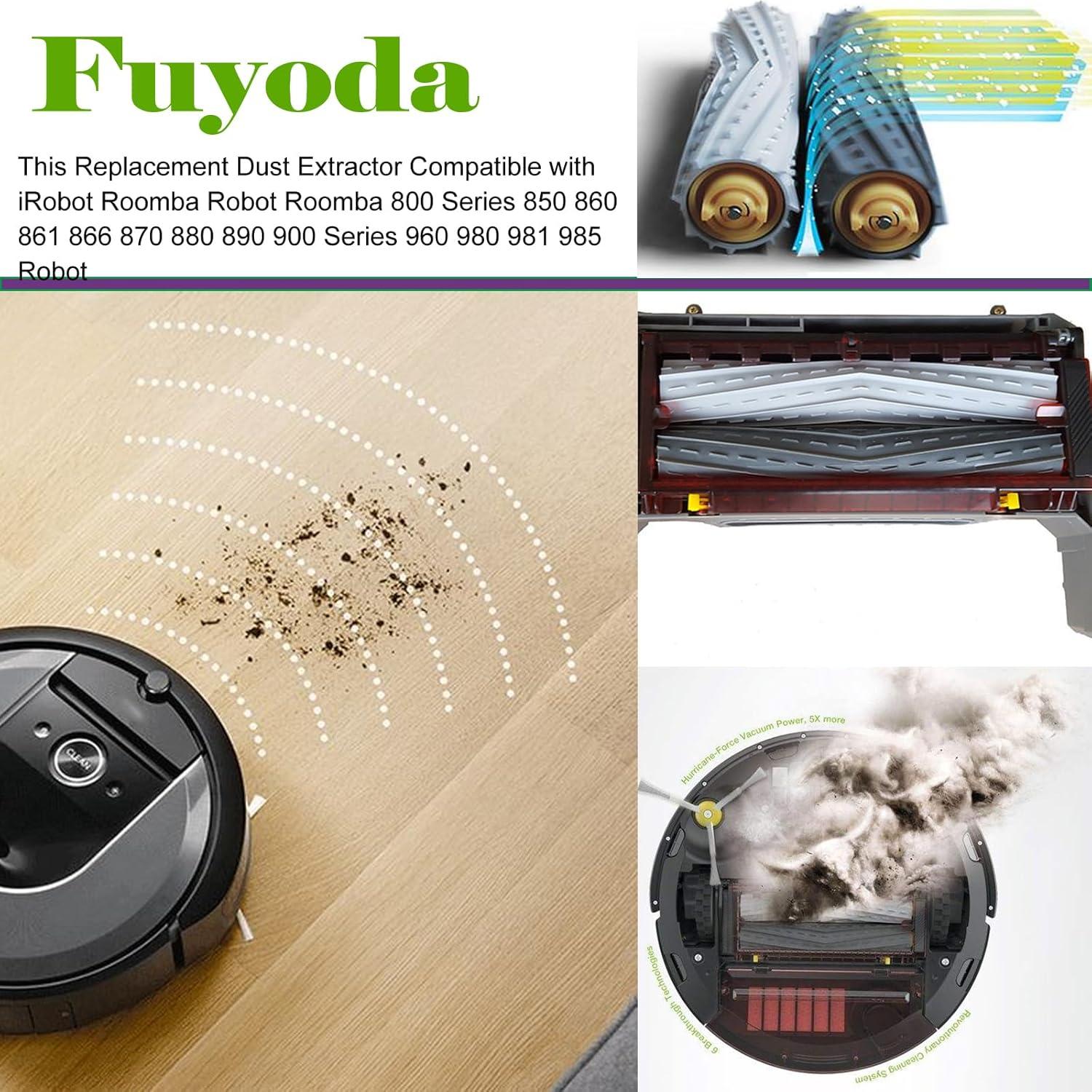 2 Juegos de Cepillos de Rodillo de Goma Fuyoda para iRobot Roomba 800/900