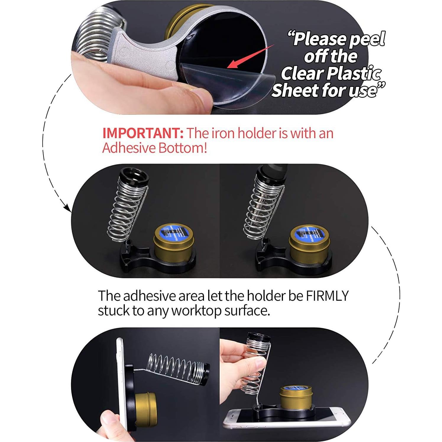 YIHUA 947-V Kit de Soldador 60W con 3 Luces LED