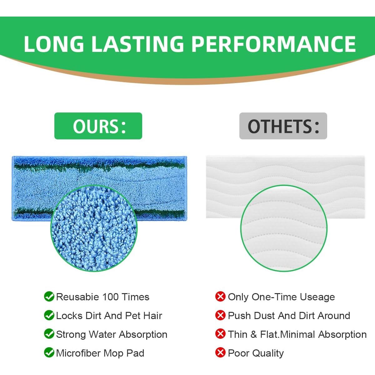 Paquete de 10 almohadillas húmedas Jusiwow M6 para iRobot Braava Jet