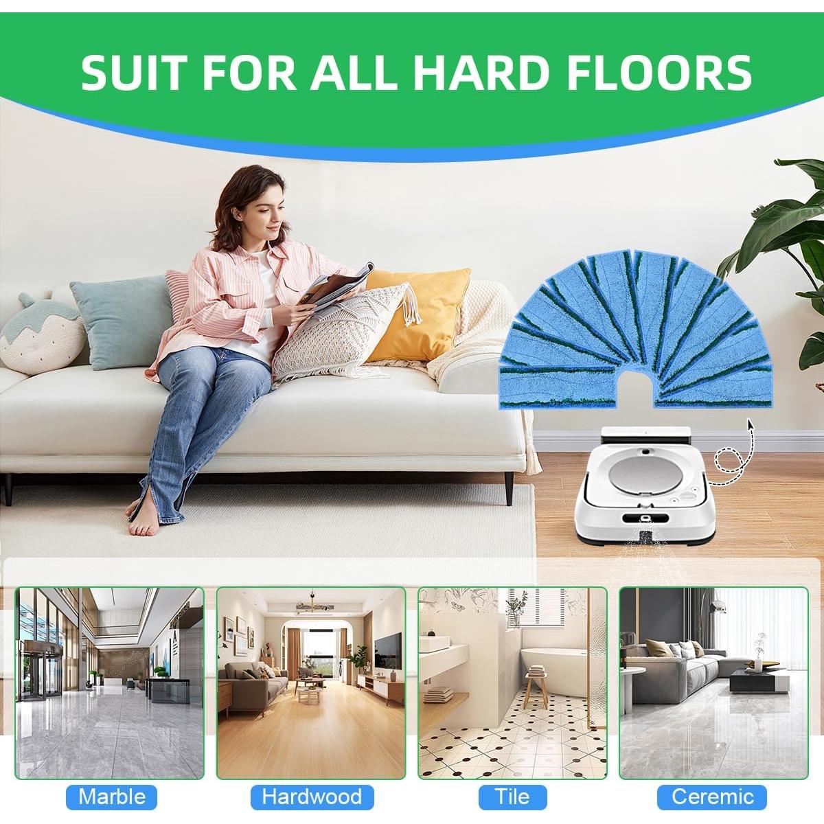 Paquete de 10 almohadillas húmedas Jusiwow M6 para iRobot Braava Jet