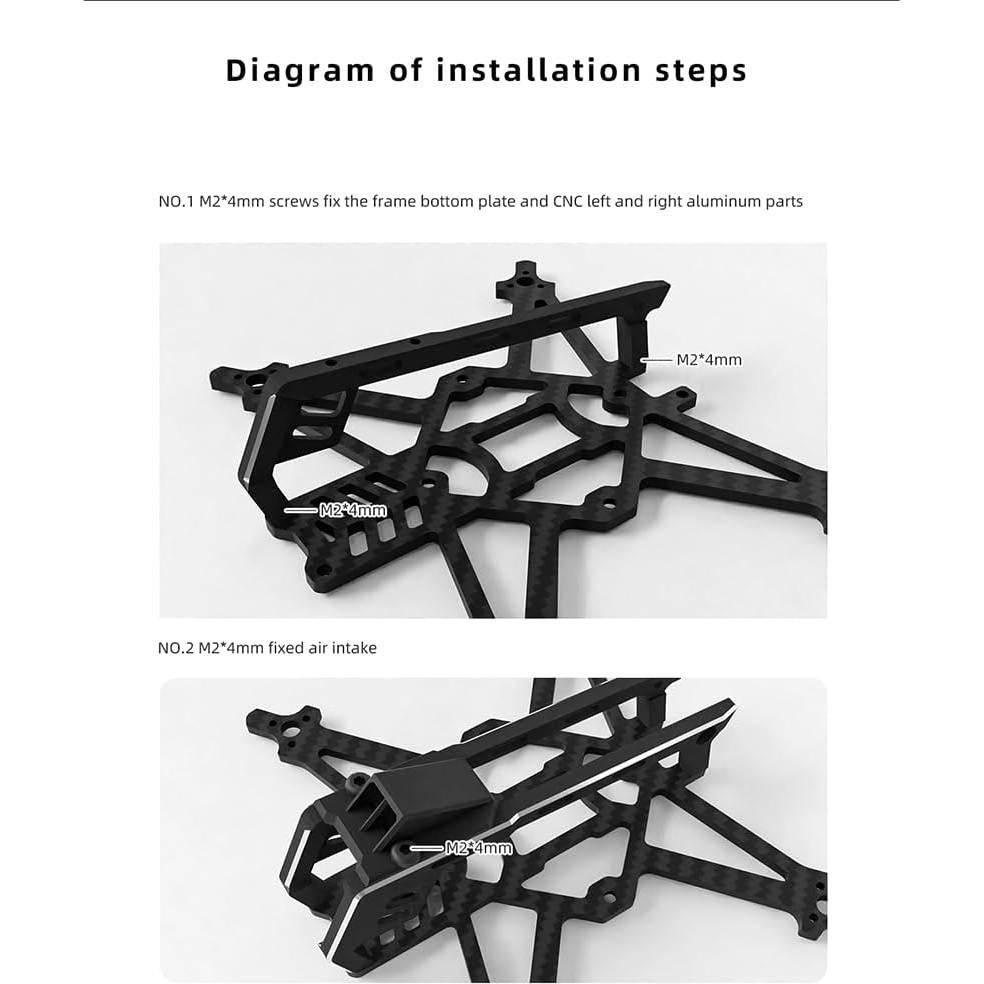 HGLRC Draknight Kit Marco Dron FPV 2 Pulgadas Fibra Carbono