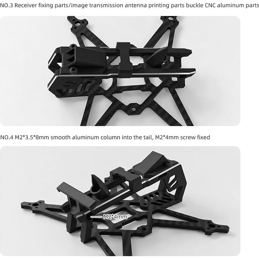 HGLRC Draknight Kit Marco Dron FPV 2 Pulgadas Fibra Carbono