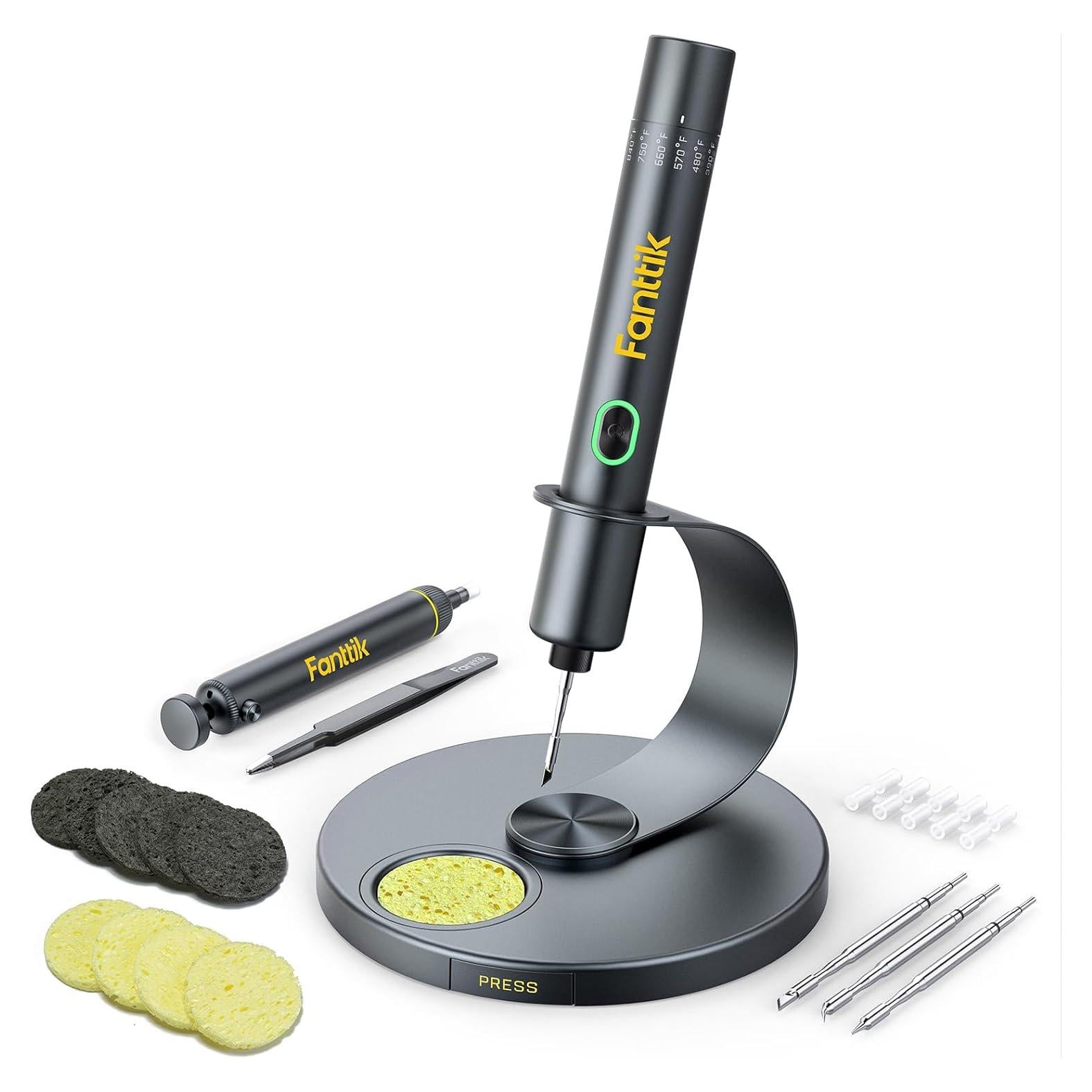 Soldador Inalámbrico Fanttik T1 Max, 4 Puntas, Calor Rápido