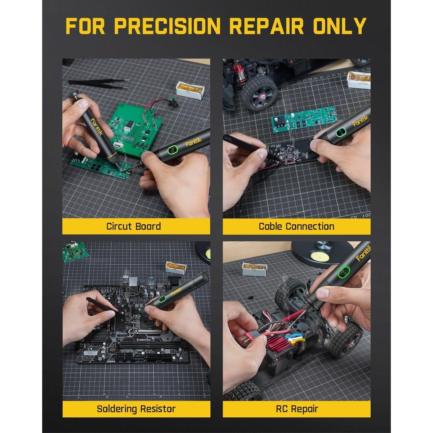 Soldador Inalámbrico Fanttik T1 Max, 4 Puntas, Calor Rápido