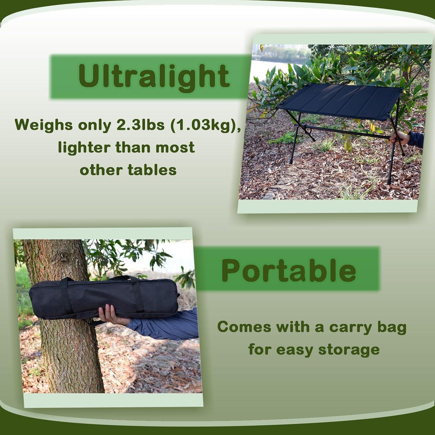 Mesa Plegable de Camping Chanthaalry 68x45.5cm 1.04kg