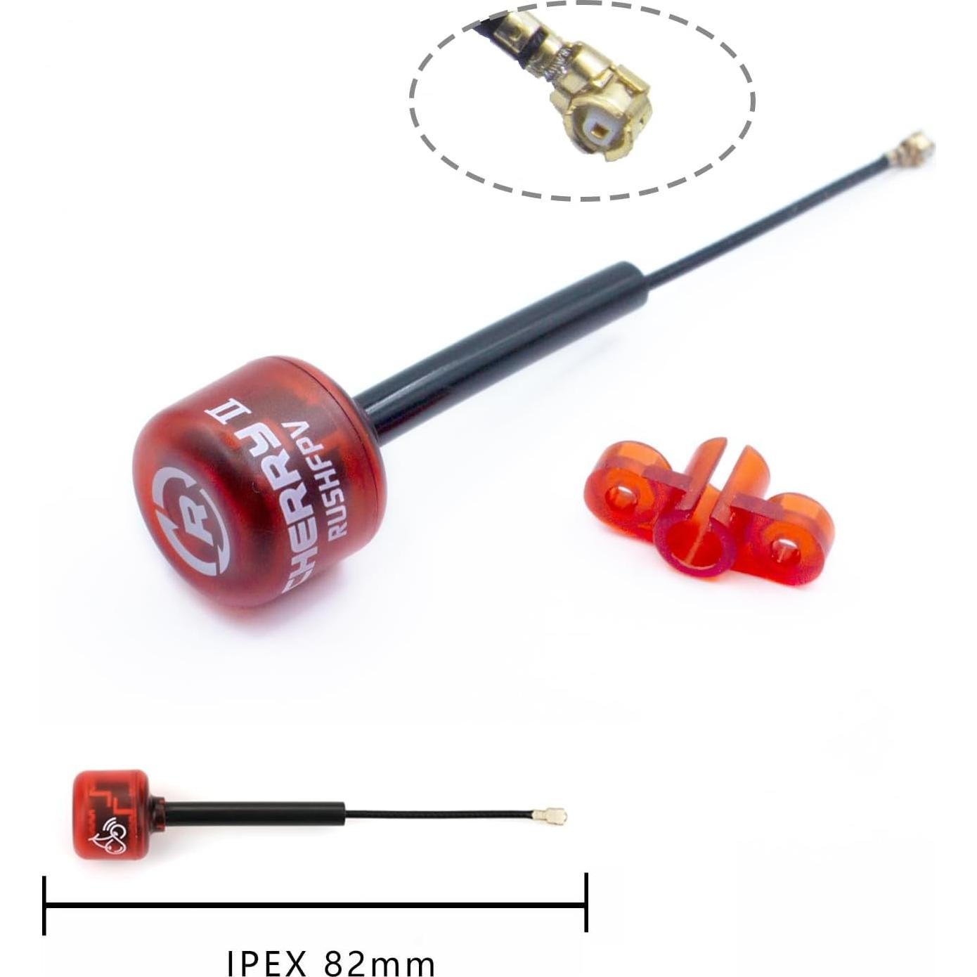 Antena FPV RUSHFPV Cherry 2 II 82mm RHCP 5.8G para Drones