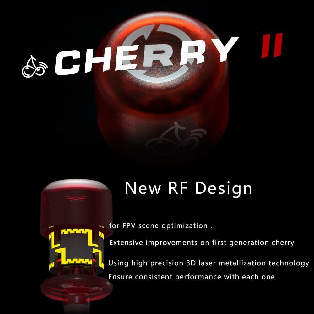 Antena FPV RUSHFPV Cherry 2 II 82mm RHCP 5.8G para Drones