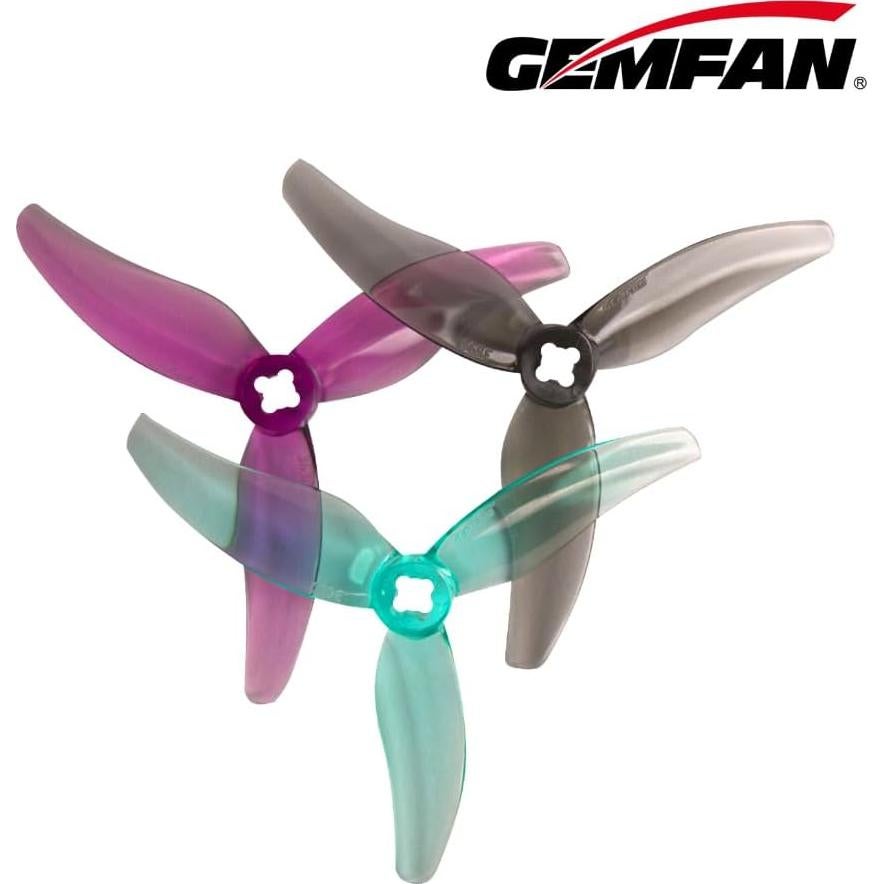 12Pcs Gemfan Hurricane 3630 3.6X3.0X3 3-Blade Propeller 3 Holes PC Props for 1404-2204 Brushless Motor FPV Freestyle 3.5inch Quad Racing Drone