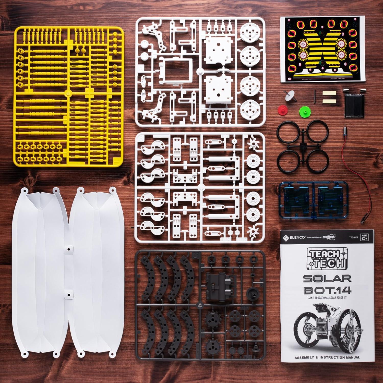 Kit Robot Solar Transformable Elenco TTG-615 14 en 1