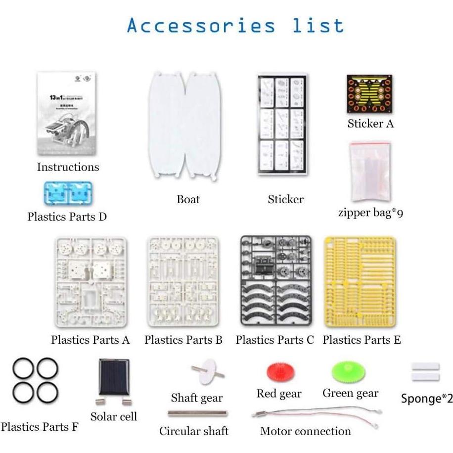 Kit Robot Solar Transformable Elenco TTG-615 14 en 1