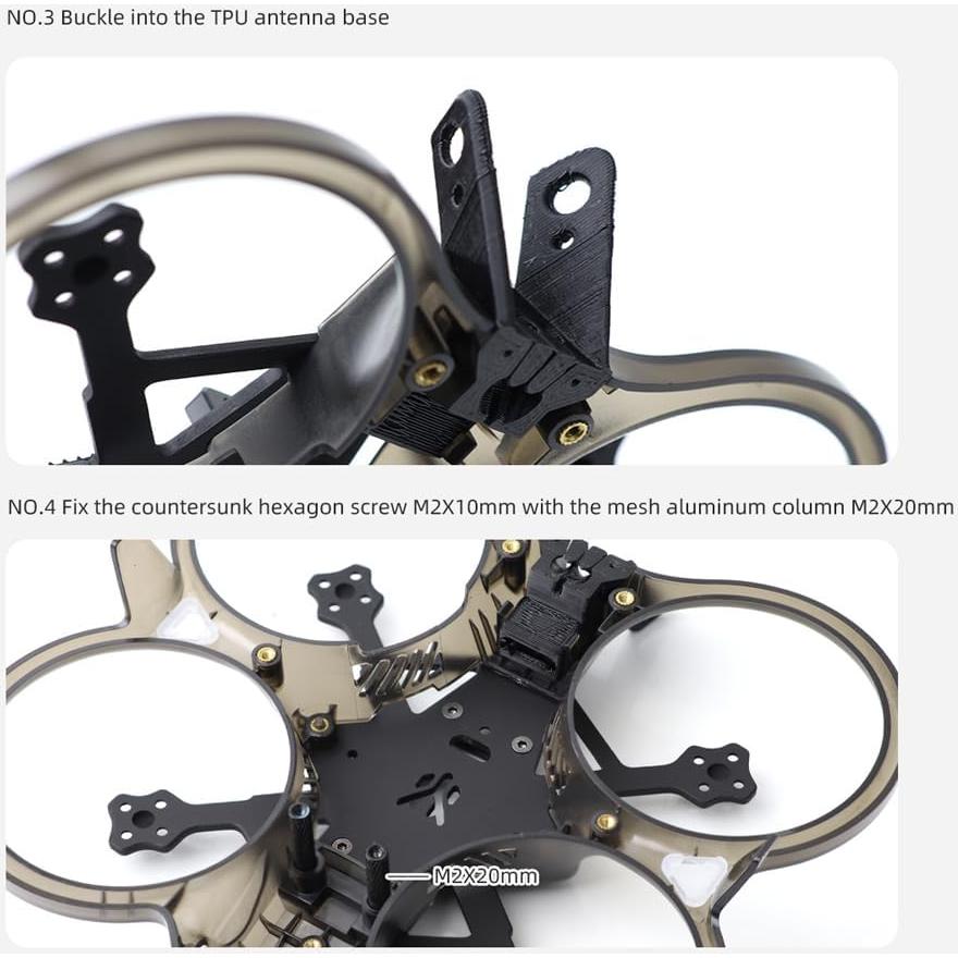 Marco HGLRC Talon 2" para Drone FPV - Fibra de Carbono Negro