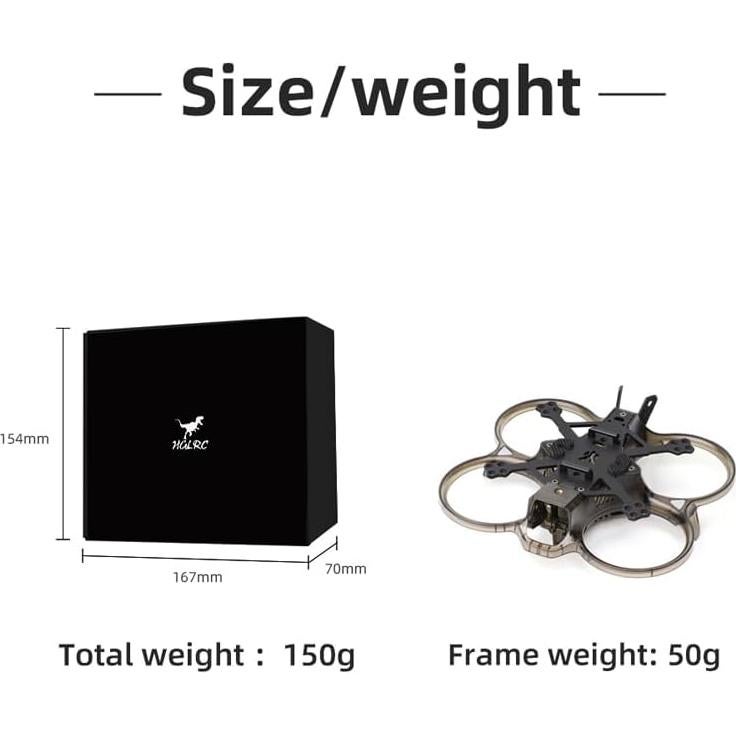 Marco HGLRC Talon 2" para Drone FPV - Fibra de Carbono Negro