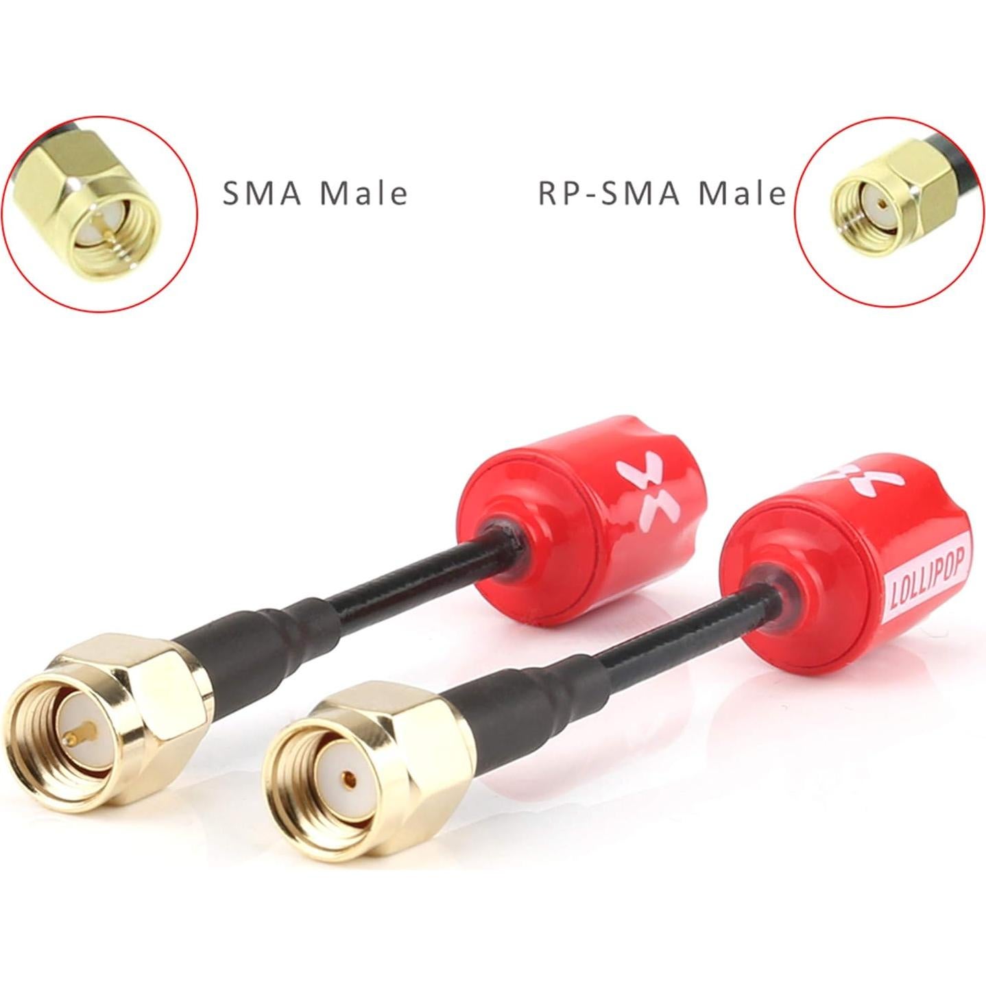 Antena FPV FOXEER Lollipop V4 5.8GHz RHCP 2.5dBi SMA para Drone