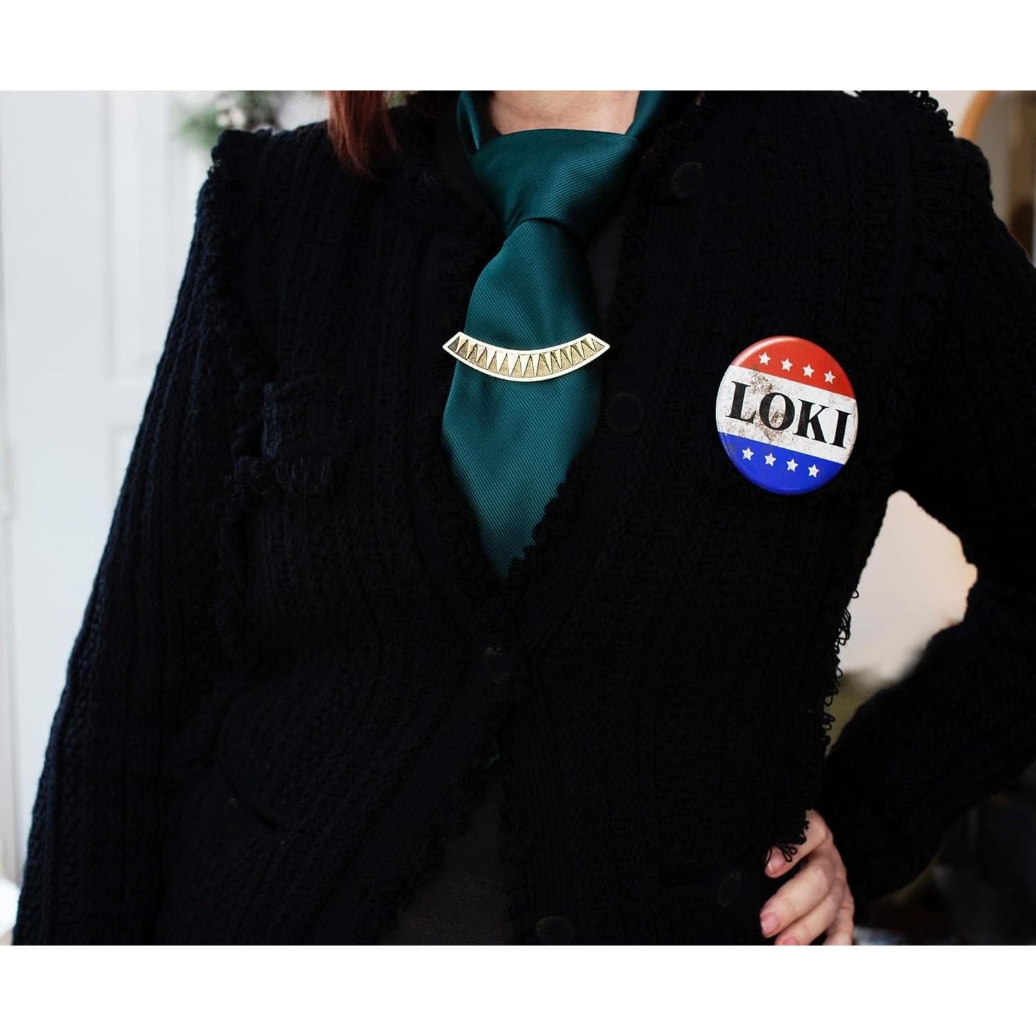 Conjunto Coleccionable Loki Marvel - Pin y Clip de Corbata
