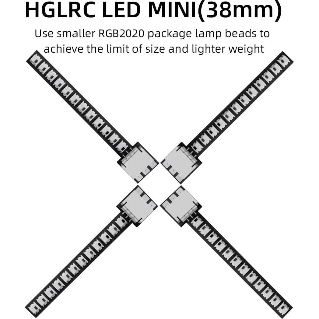 HGLRC LED MINI 38mm 4PCS para Drone FPV - RGB Programable