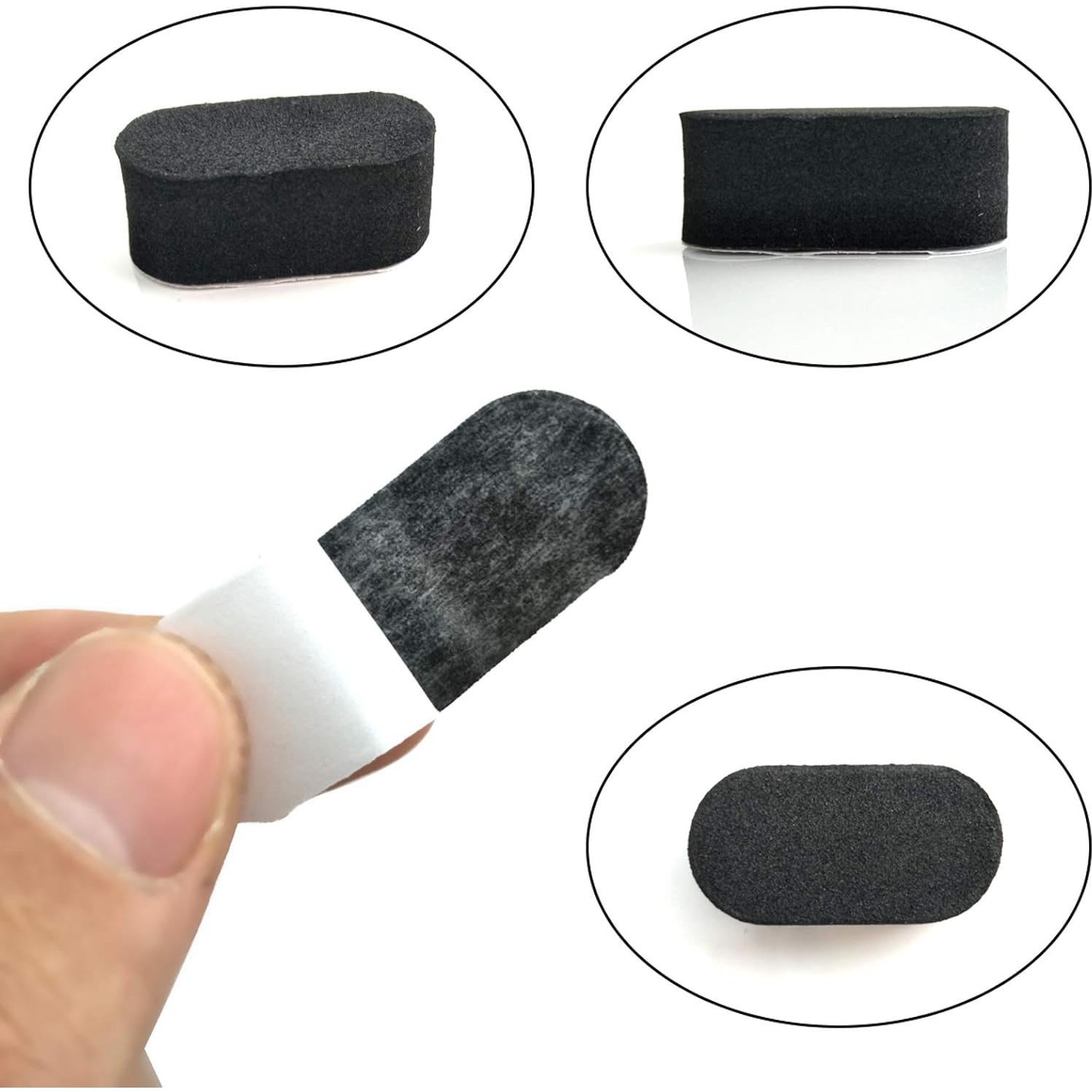 EUDAX 72 PCS FPV Black Sponge Mat Landing Skid Pad Gear Anti-Vibration Shockproof Foam Sticky Tape for rc multirotor Quadcopter Racing Copter Drone Mini-Quad