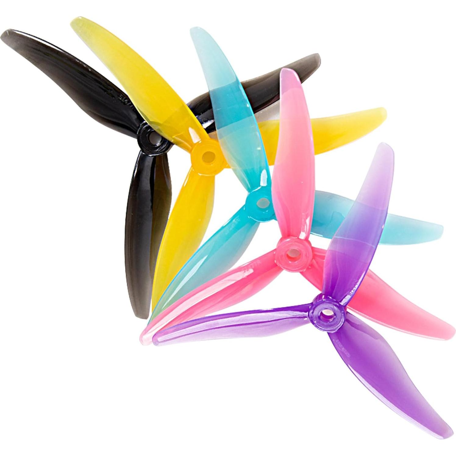 20pcs Fpv Drone Props Propeller: Gemfan Hurricane 51477 Tri-Blade 5 Inch Props for 4S 6S FPV Freestyle Racing, 10xCW 10xCCW