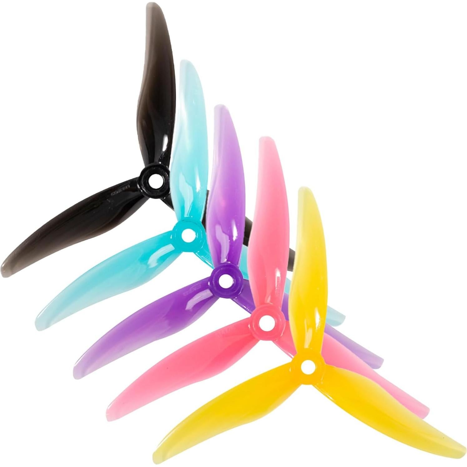 20pcs Fpv Drone Props Propeller: Gemfan Hurricane 51477 Tri-Blade 5 Inch Props for 4S 6S FPV Freestyle Racing, 10xCW 10xCCW