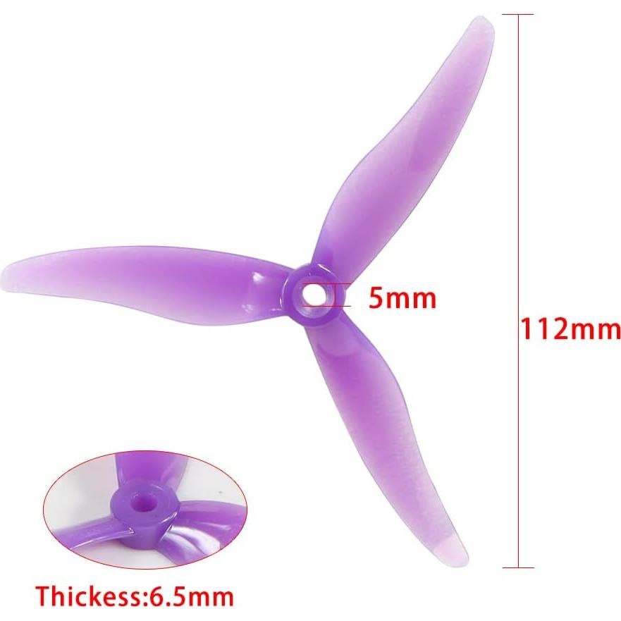 Hélices Gemfan 51477 5.1" 3 Palas para Drone FPV 67.7g