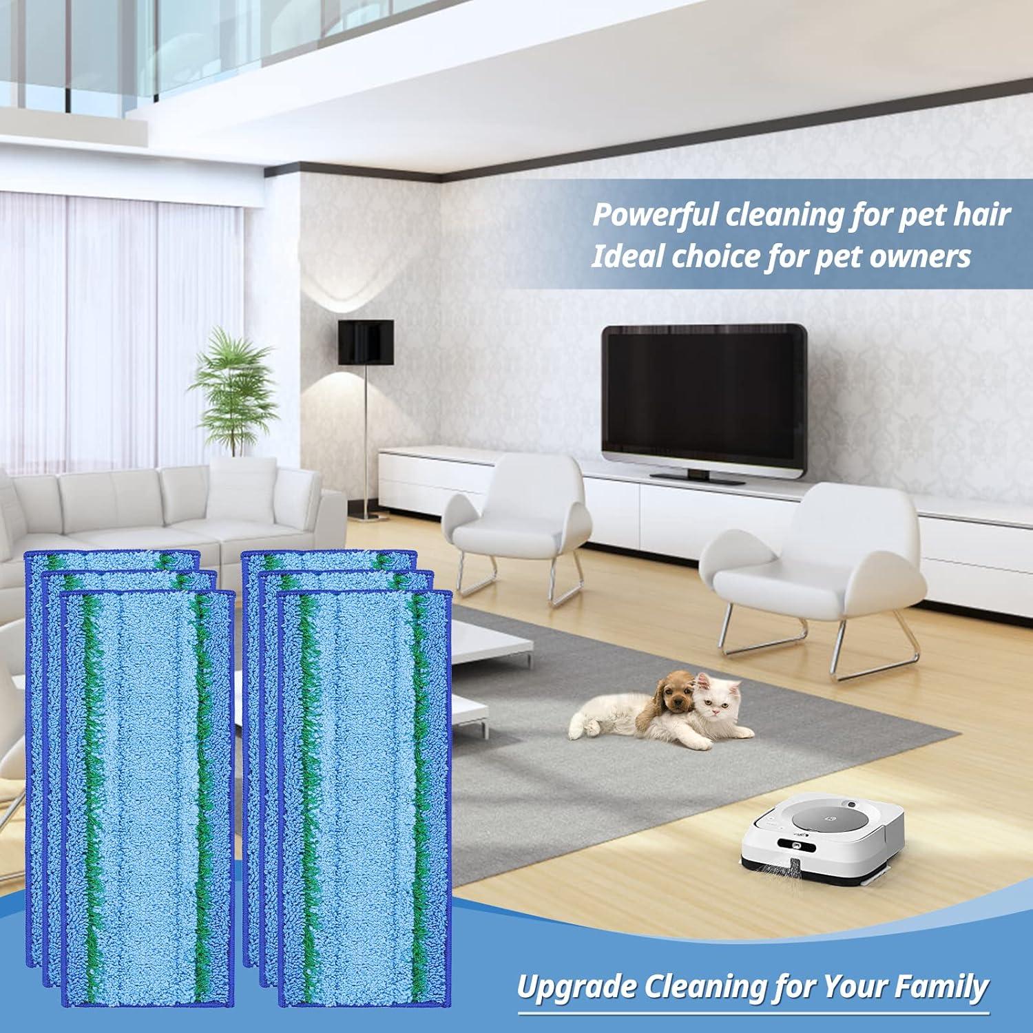 6 Almohadillas de Limpieza Húmeda M6 LINNIW para Braava Jet