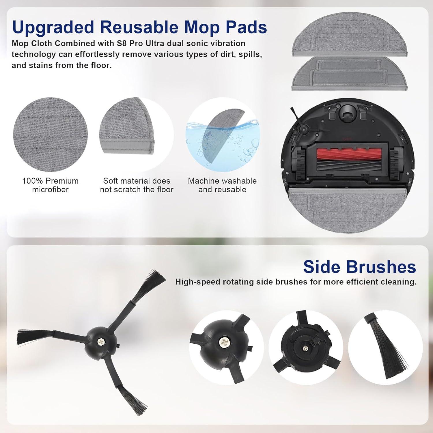 Kit de Accesorios 23 Piezas para Aspiradora Roborock S8 Pro Ultra