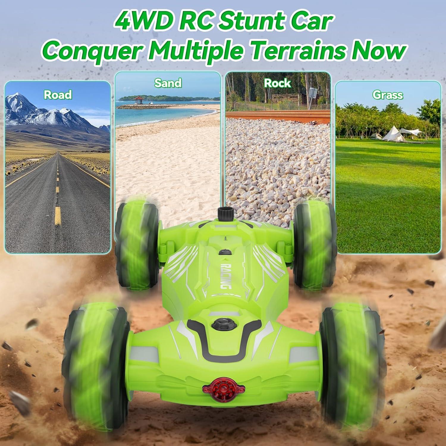 Coche RC de Acrobacias Dysaim 4WD Control Gestos Verde Lima