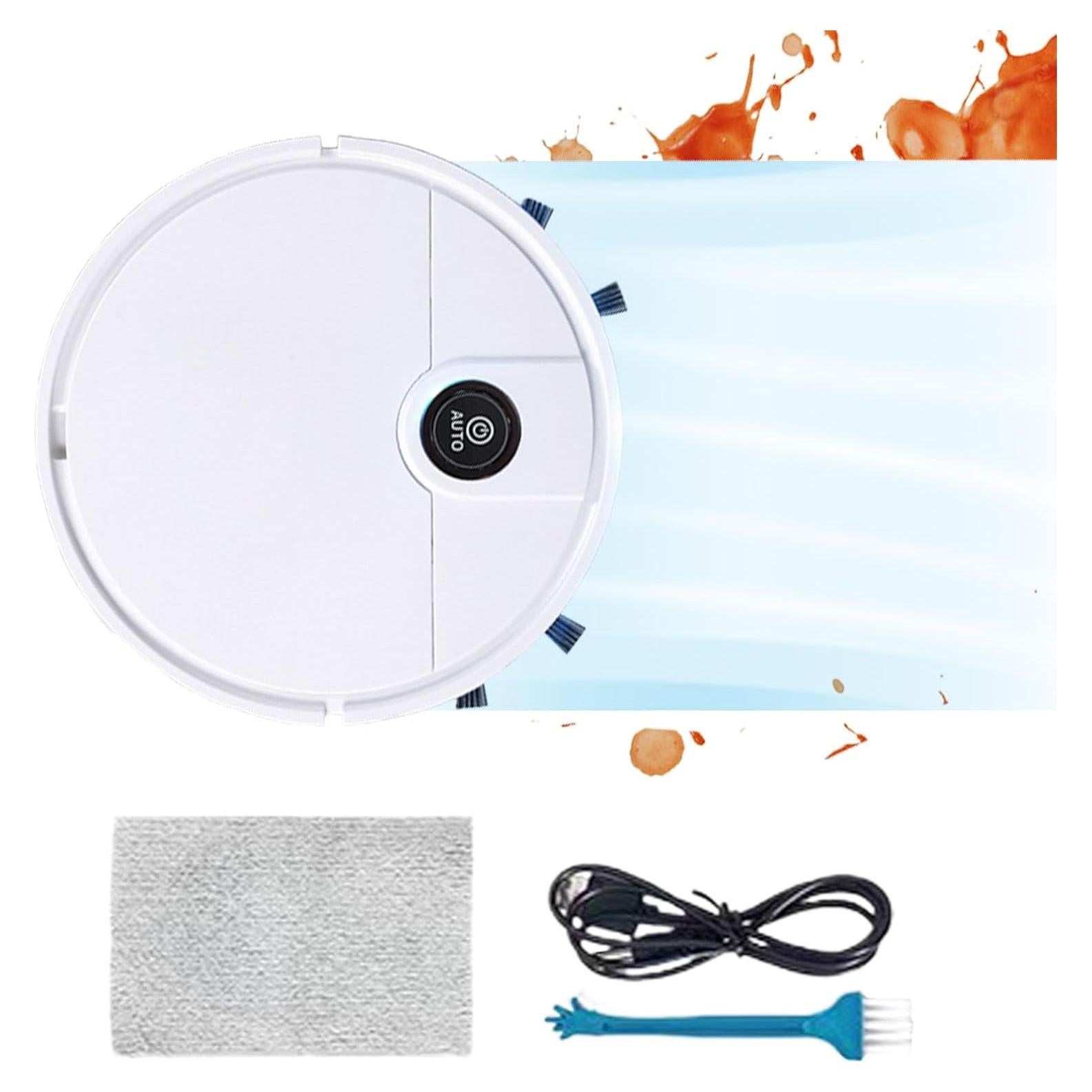 Robot Vacuum Cleaner, Sweeping, Mopping and Vacuuming 3-in-1 Vacuum Cleaner, Mute Intelligent Ultra-thin Auto Sweeping Robot1500mAh For Home, 90 Mins Runtime, Good for Pet Hair, Carpets, Hard Floors