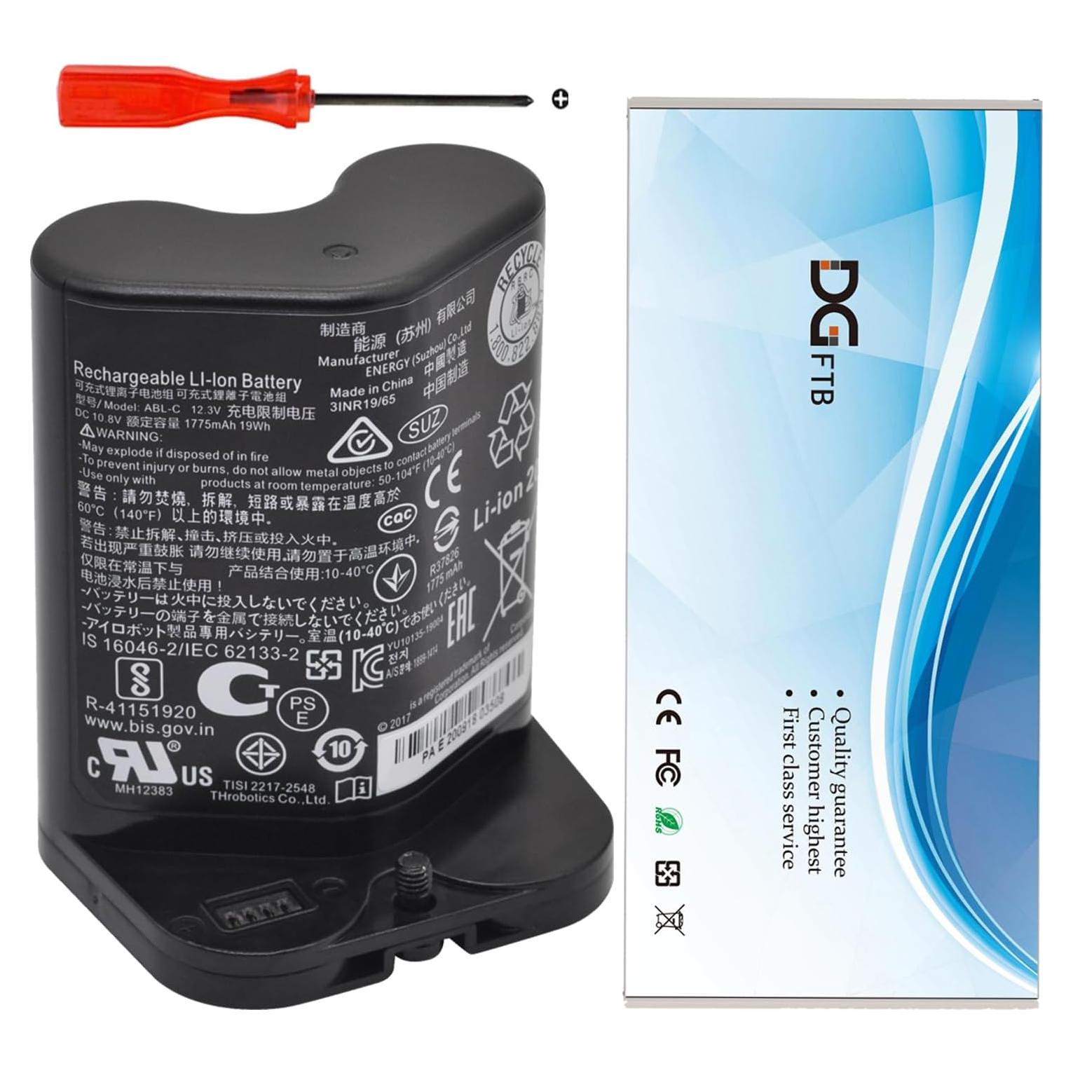 Batería de Litio-Ion DGFTB ABL-C 10.8V 1775mAh para iRobot Braava Jet M6