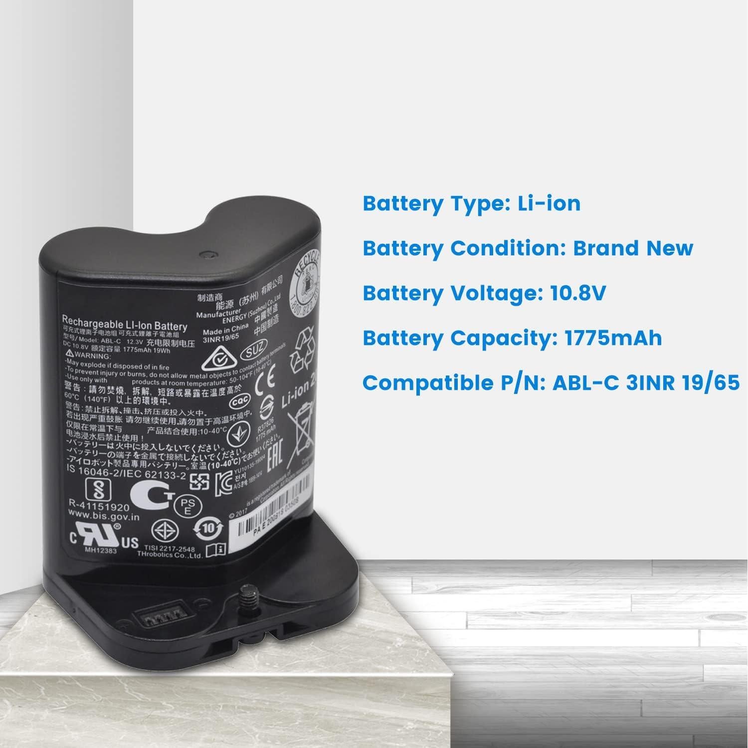 Batería de Litio-Ion DGFTB ABL-C 10.8V 1775mAh para iRobot Braava Jet M6