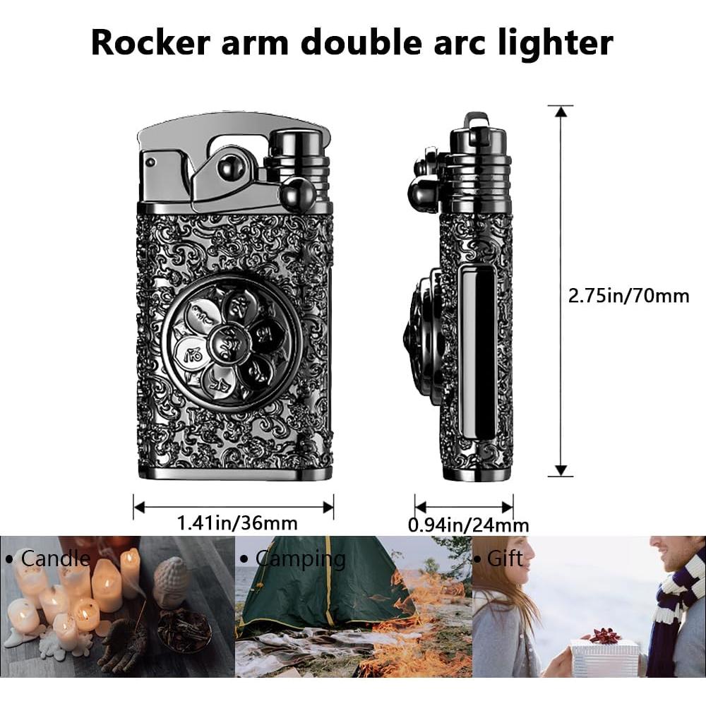 Encendedor Eléctrico Recargable YOZWOO Doble Arco a Prueba de Viento