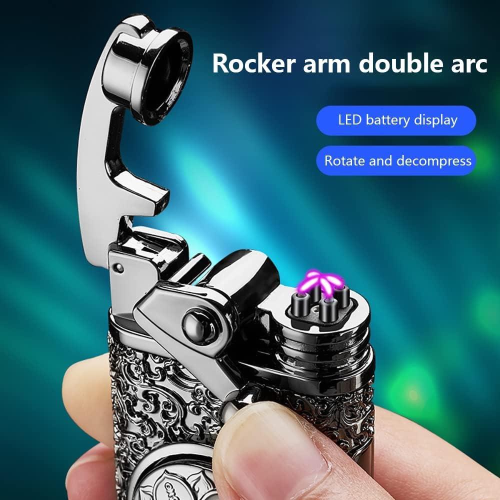 Encendedor Eléctrico Recargable YOZWOO Doble Arco a Prueba de Viento