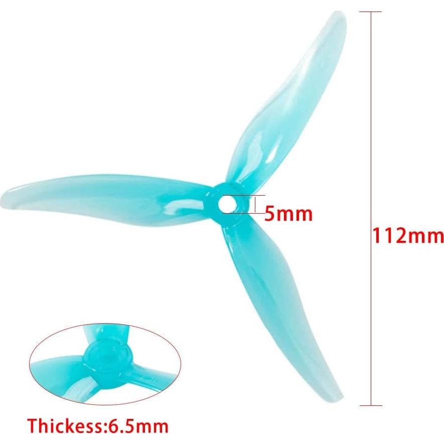 Hélices Gemfan 51477 5.1" 3 Palas para Drone FPV 5mm