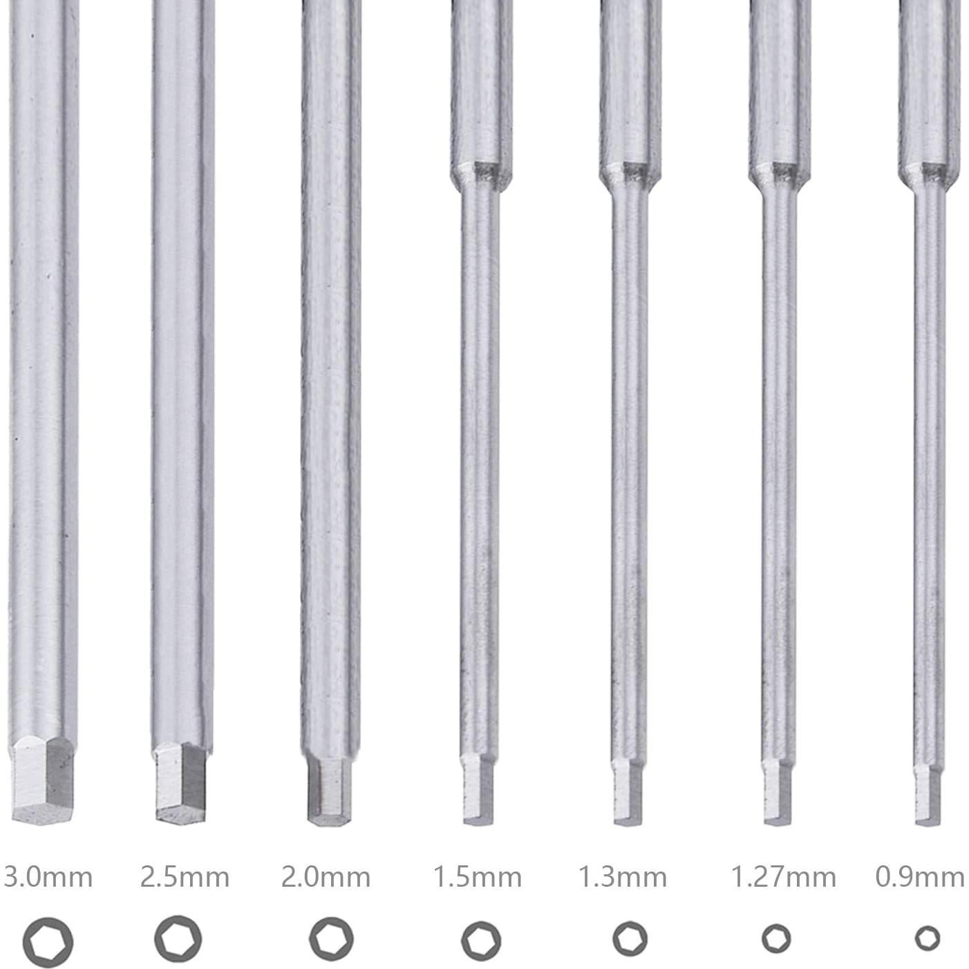 Juego de Destornilladores Hexagonales GoHobby 7 Piezas 0.9-3.0mm