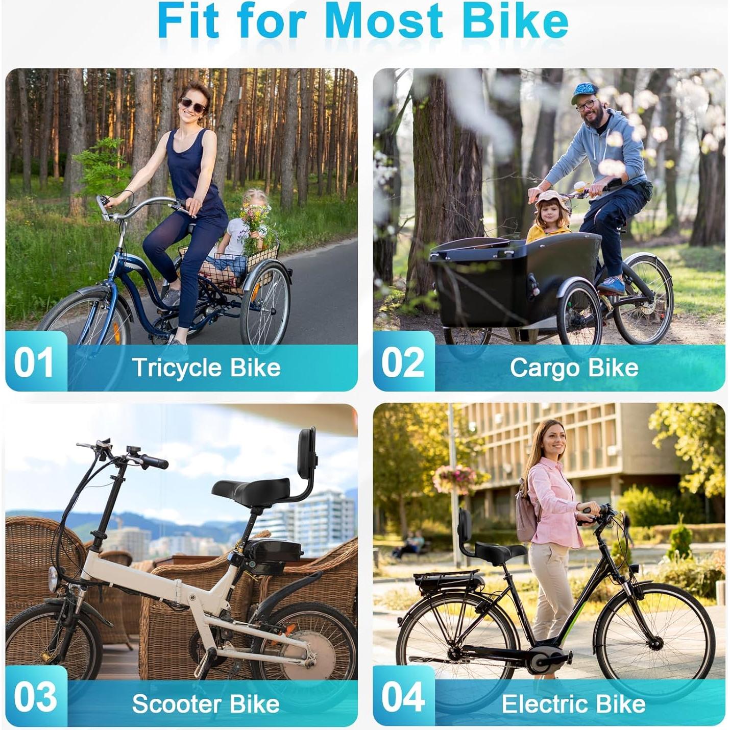 Asiento de Bicicleta Sobredimensionado BLUEWIND con Respaldo