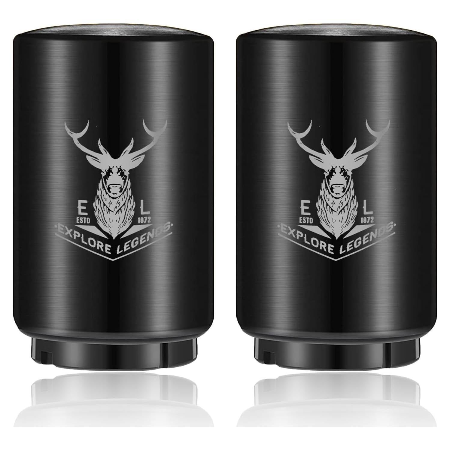 Abrebotellas Automático 2PCS Acero Inoxidable con Tapa Magnética