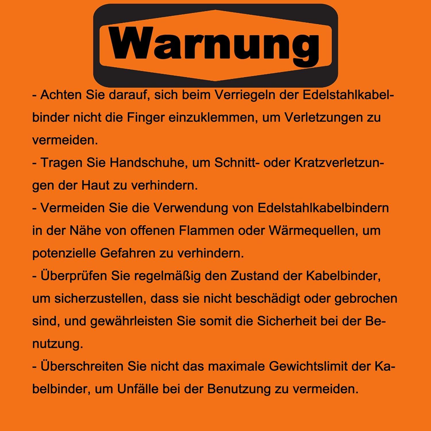 Bridas Metálicas Deecam 100PCS 30 cm Acero Inoxidable Alta Resistencia