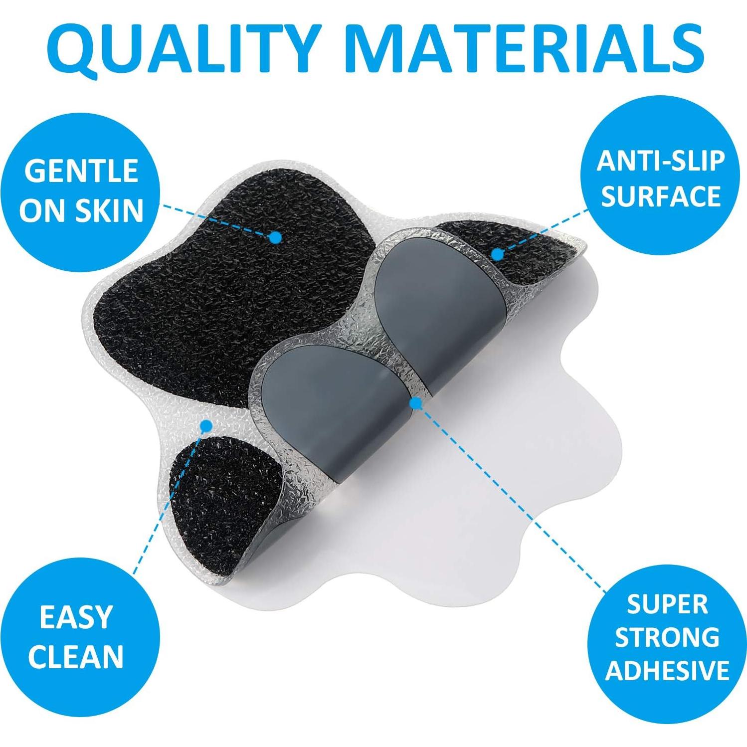 Calcomanías Antideslizantes Mudder 20 Pcs Huellas para Baño