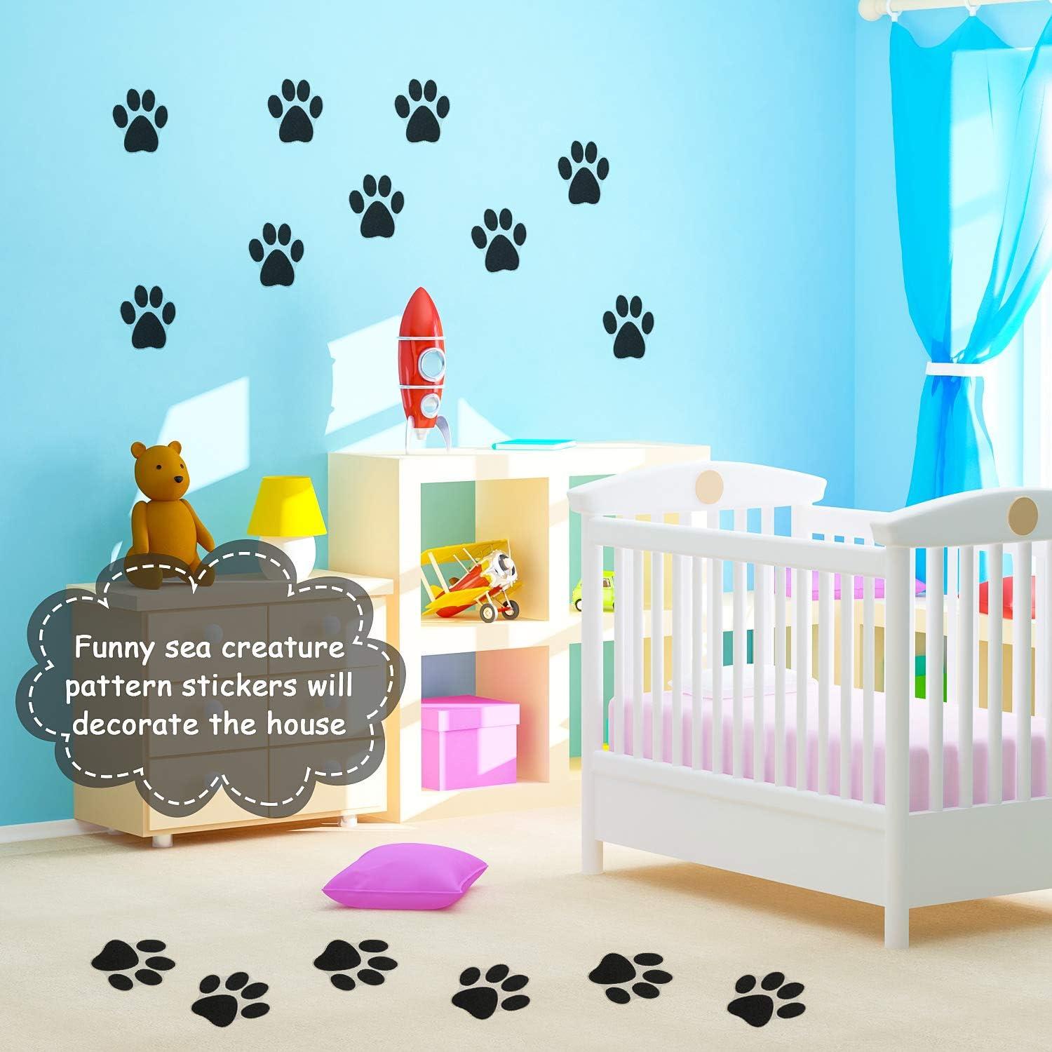 Calcomanías Antideslizantes Mudder 20 Pcs Huellas para Baño