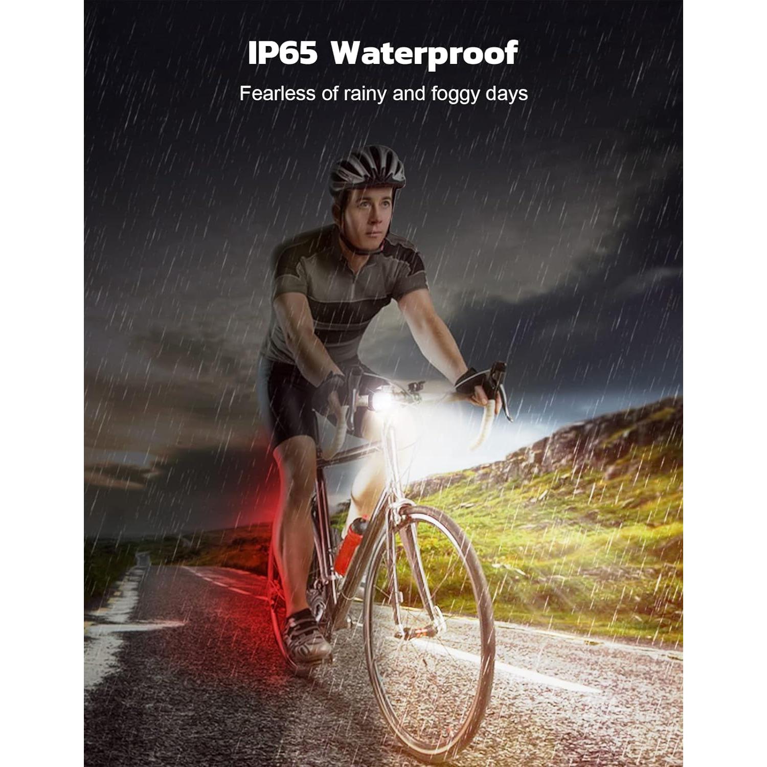 Luces de Bicicleta Recargables Zewdov Q5 IP65 200+50 Lúmenes