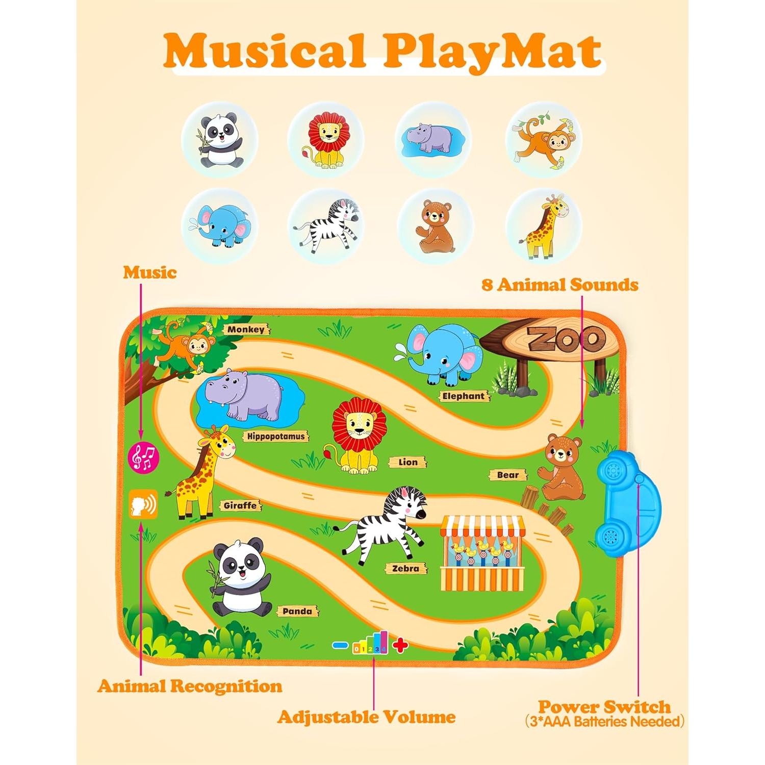 Alfombra Musical para Bebés con Coches de Retroceso Helsort