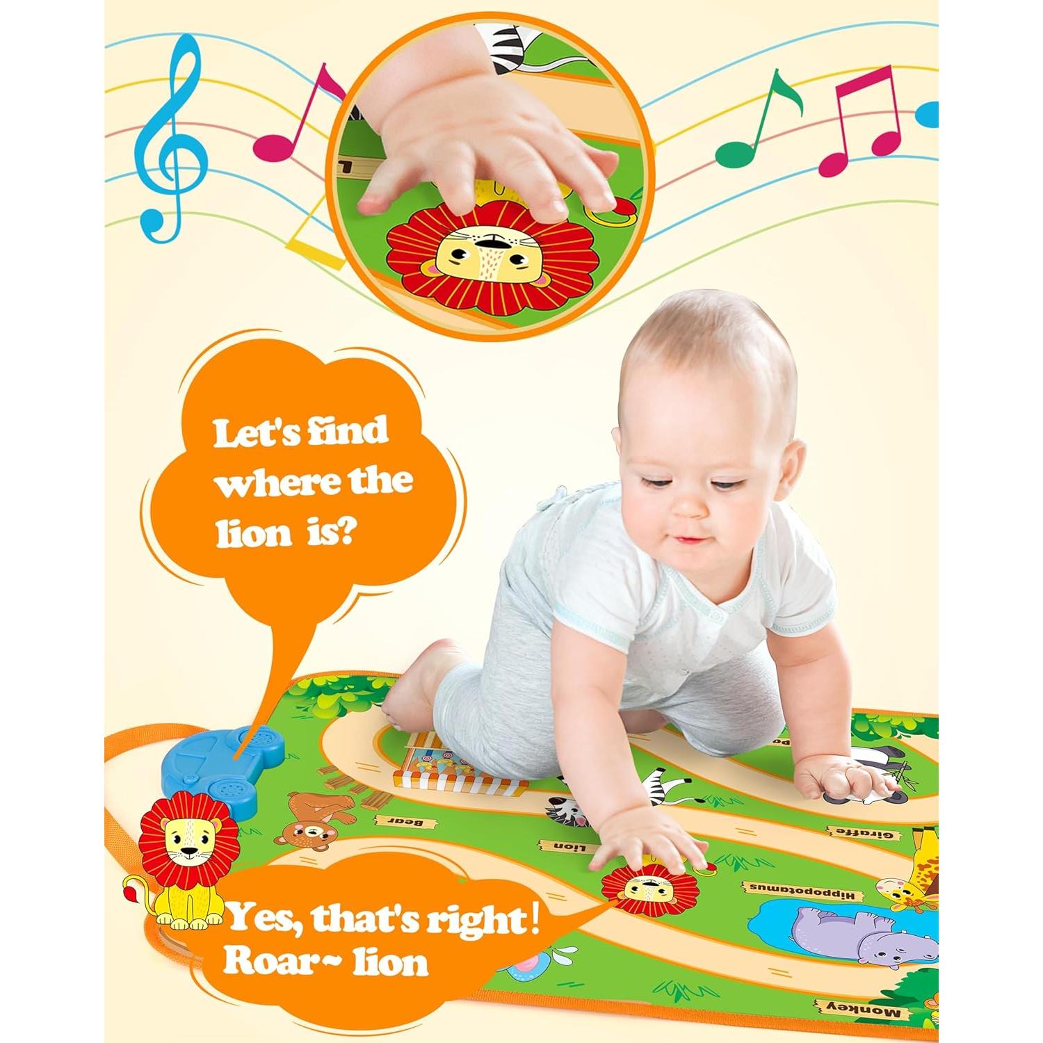 Alfombra Musical para Bebés con Coches de Retroceso Helsort