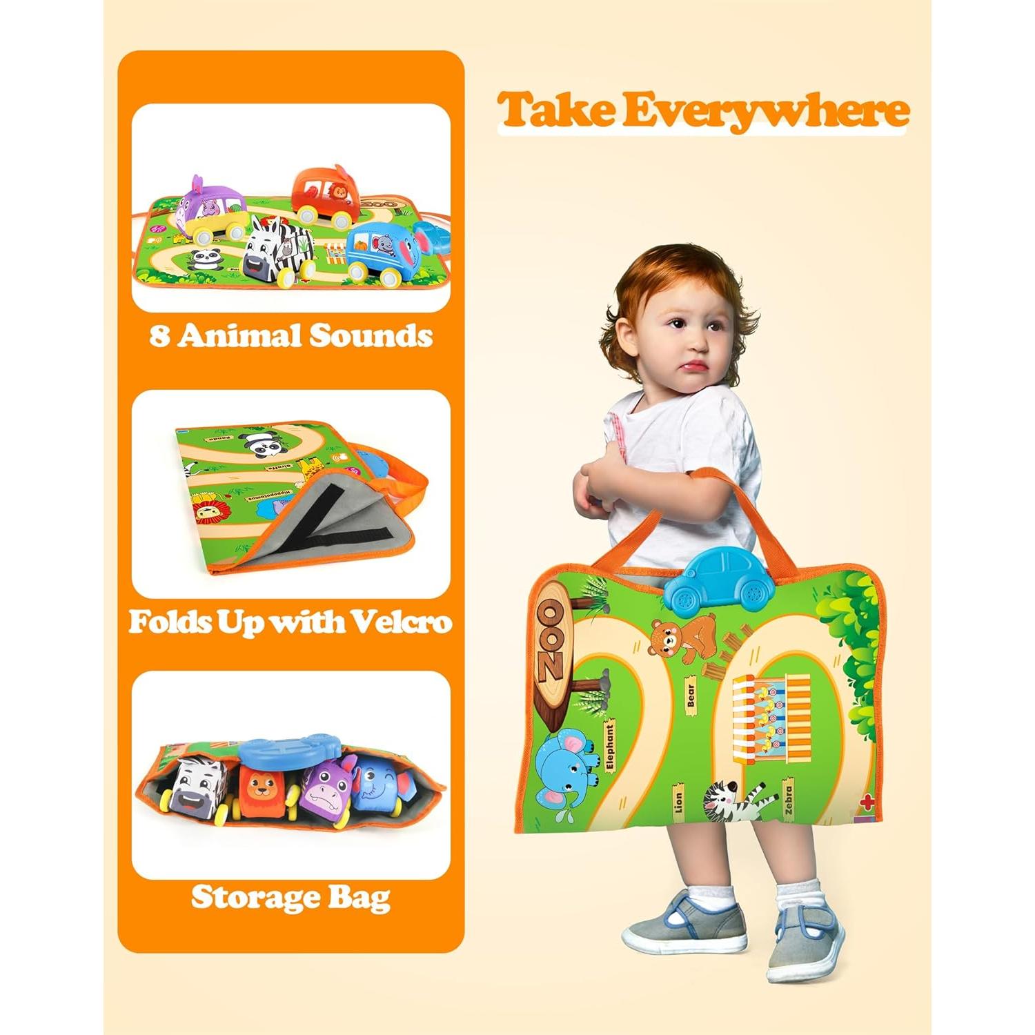 Alfombra Musical para Bebés con Coches de Retroceso Helsort